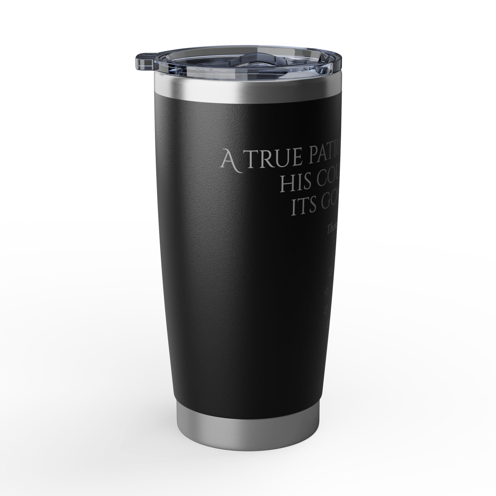 20oz Tumbler – Insulated Stainless Travel Cup with Thomas Jefferson Script
