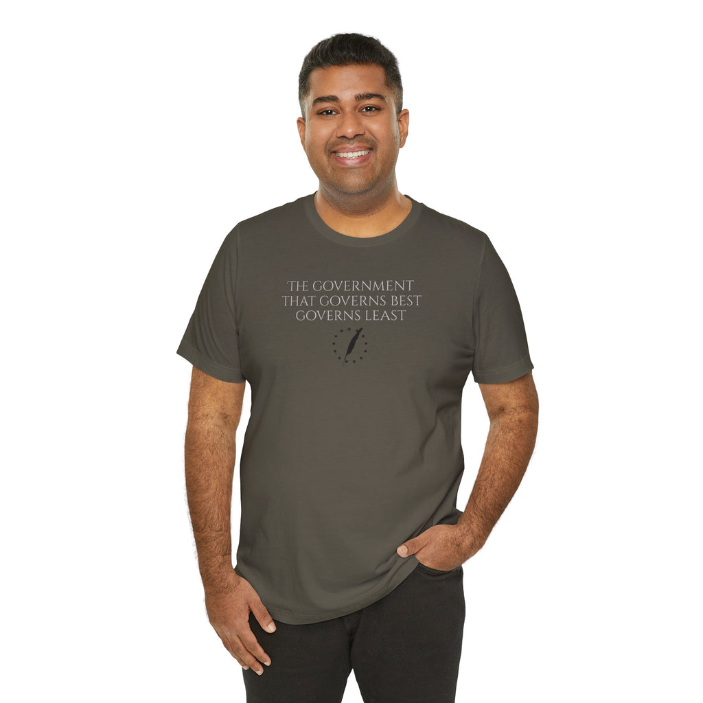 T‑Shirt — “The Government That Governs Best Governs Least” Liberty Graphic Tee