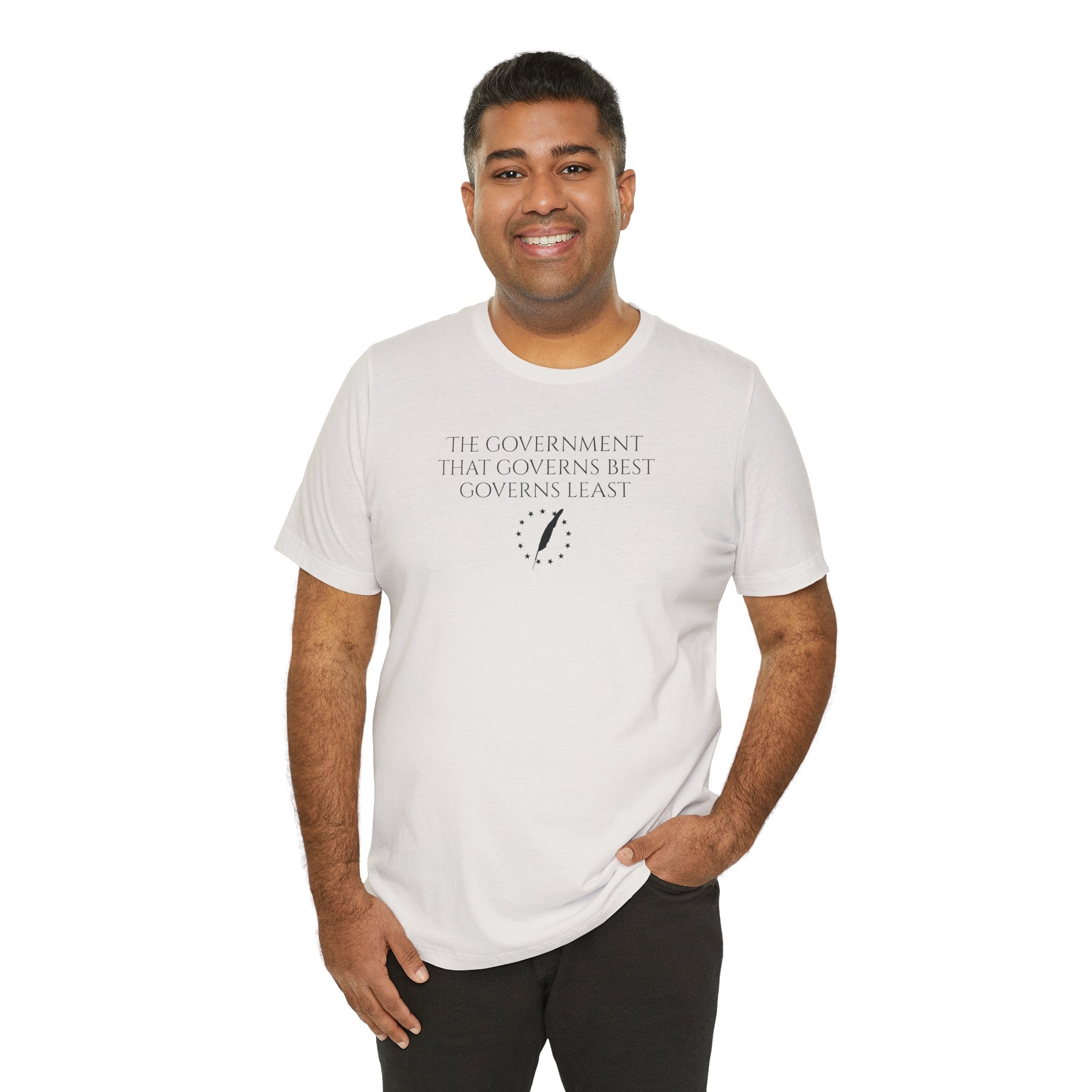 T‑Shirt — “The Government That Governs Best Governs Least” Liberty Graphic Tee