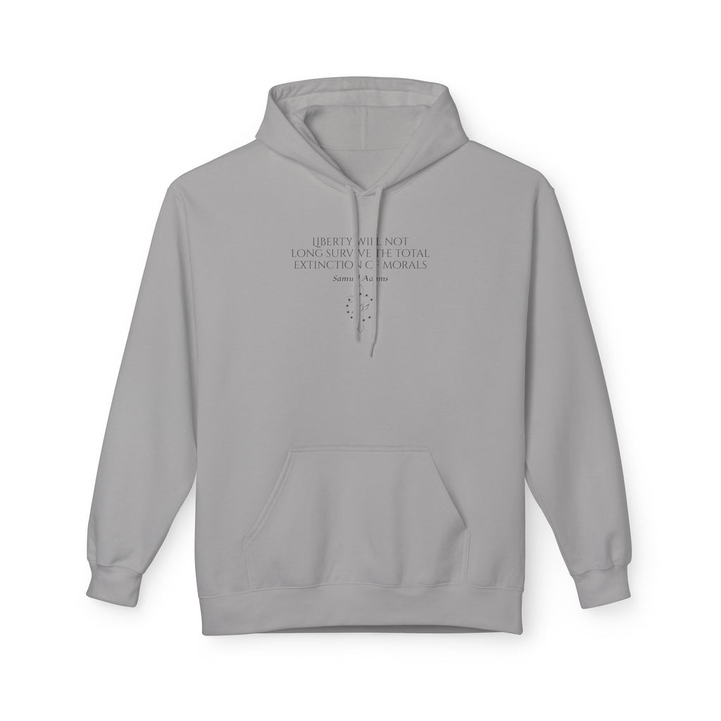 Minimalist Hoodie with Subtle Samuel Adams Liberty Design