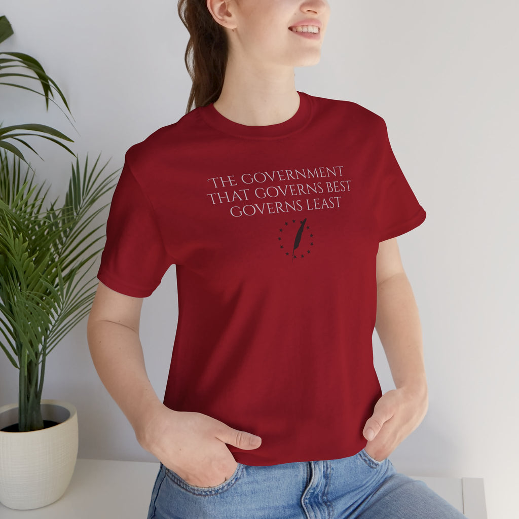 T‑Shirt — “The Government That Governs Best Governs Least” Liberty Graphic Tee