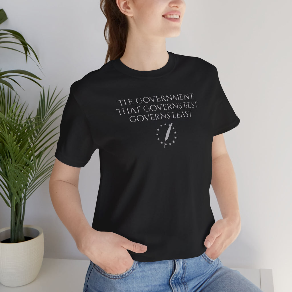 T‑Shirt — “The Government That Governs Best Governs Least” Liberty Graphic Tee