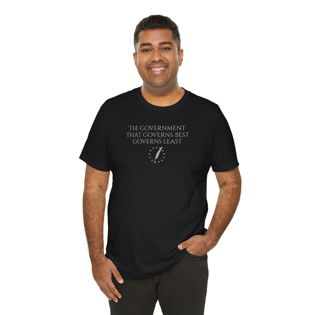 T‑Shirt — “The Government That Governs Best Governs Least” Liberty Graphic Tee