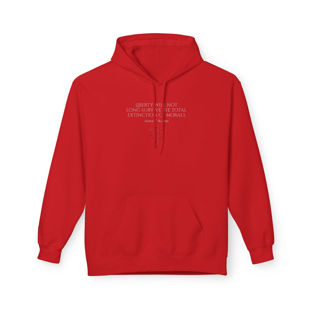 Minimalist Hoodie with Subtle Samuel Adams Liberty Design