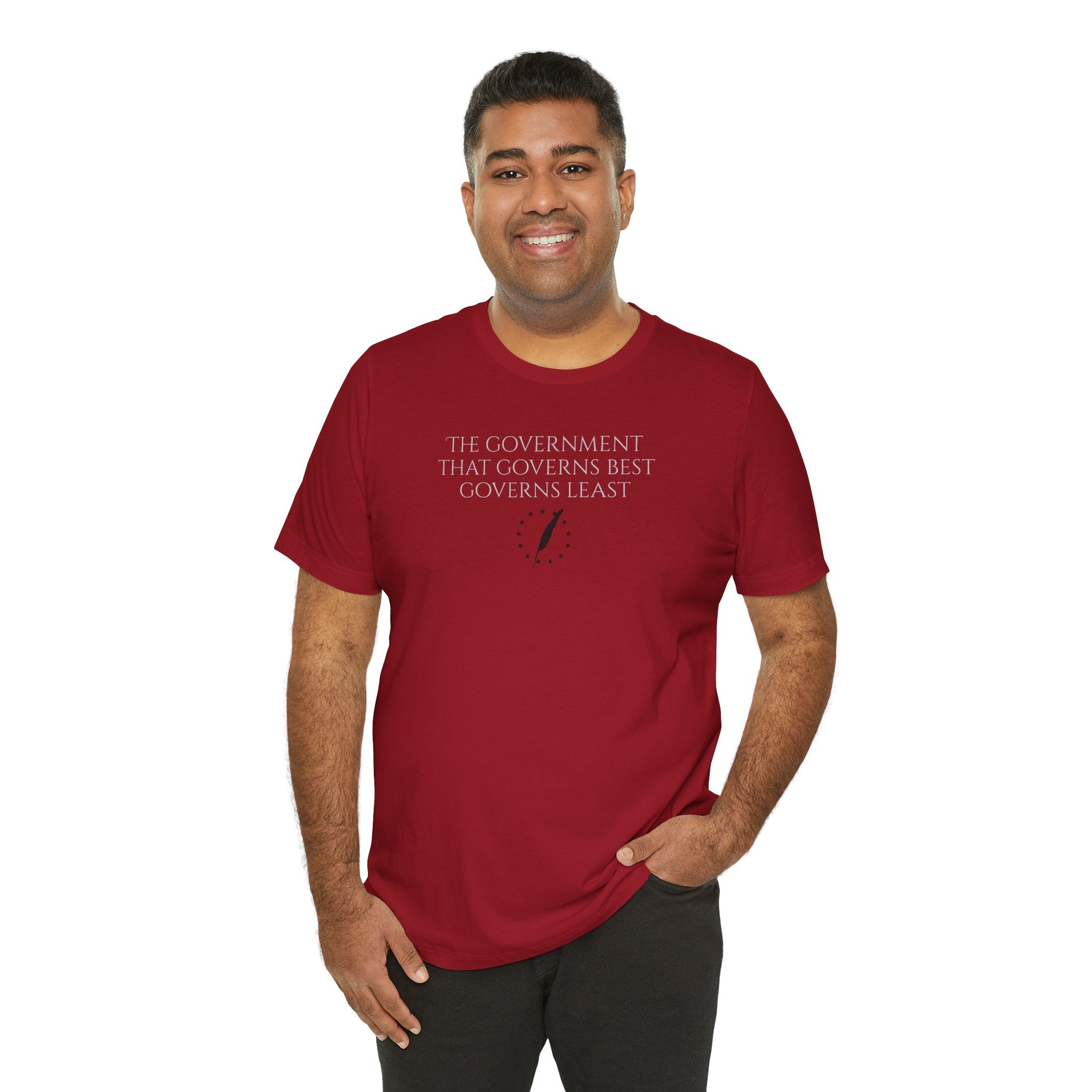 T‑Shirt — “The Government That Governs Best Governs Least” Liberty Graphic Tee