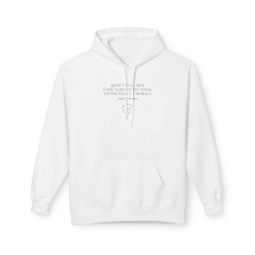 Minimalist Hoodie with Subtle Samuel Adams Liberty Design