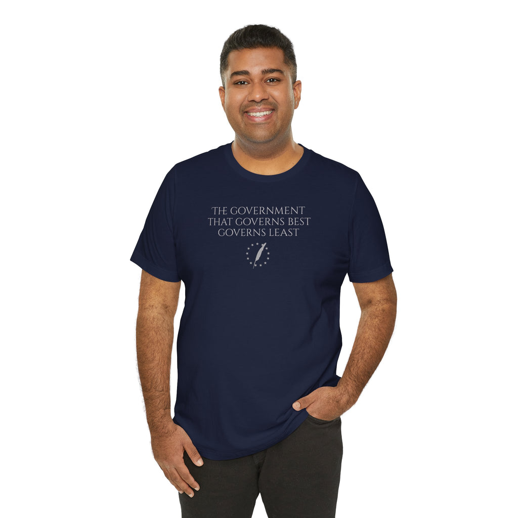 T‑Shirt — “The Government That Governs Best Governs Least” Liberty Graphic Tee