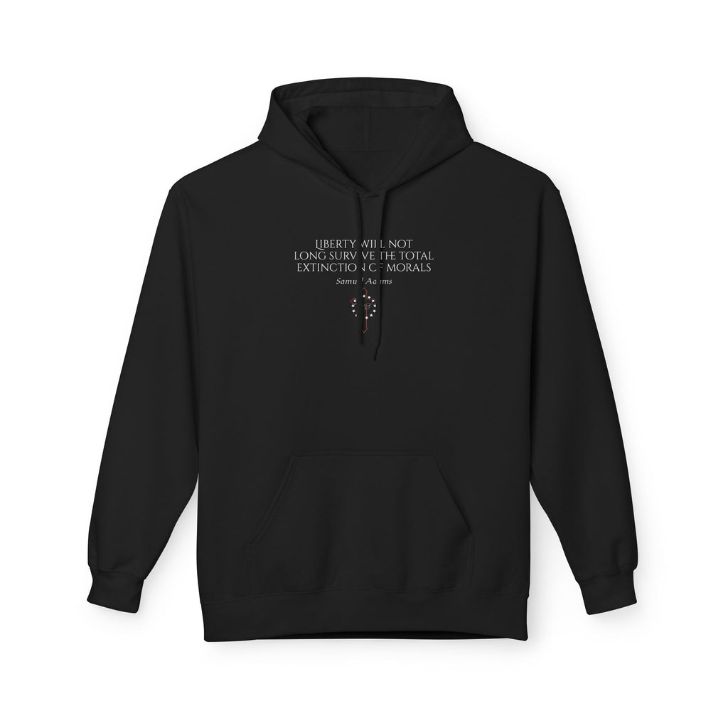 Minimalist Hoodie with Subtle Samuel Adams Liberty Design