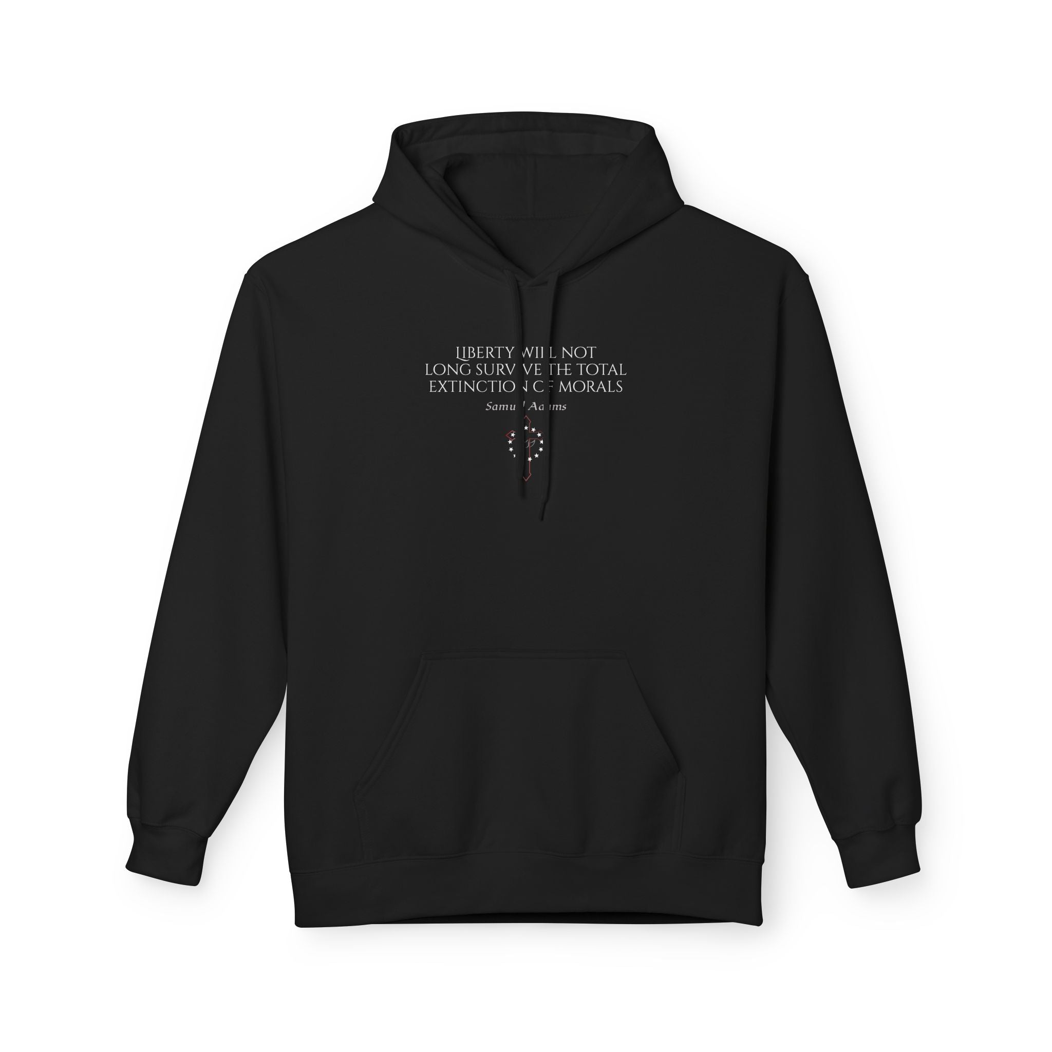 Minimalist Hoodie with Subtle Samuel Adams Liberty Design