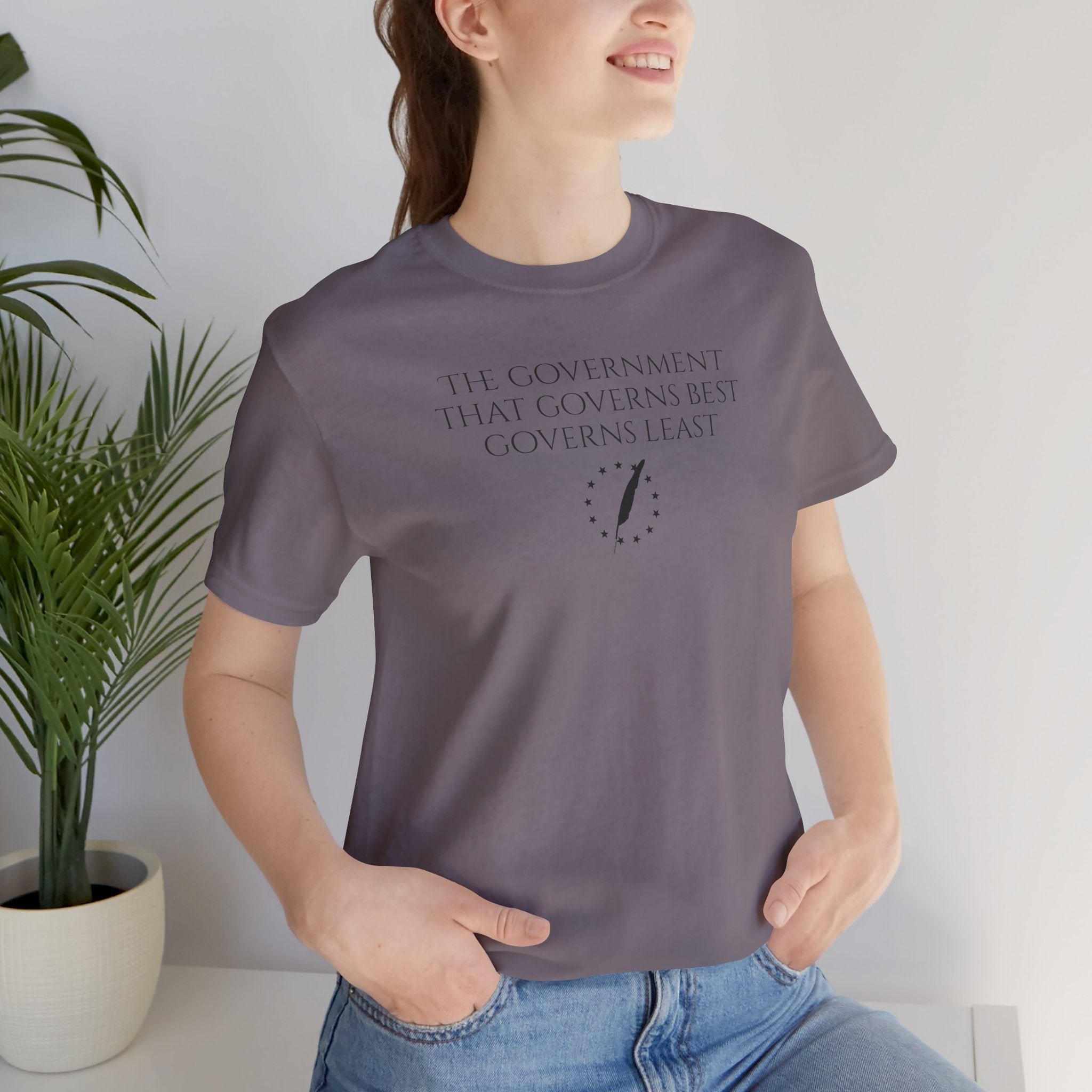 T‑Shirt — “The Government That Governs Best Governs Least” Liberty Graphic Tee